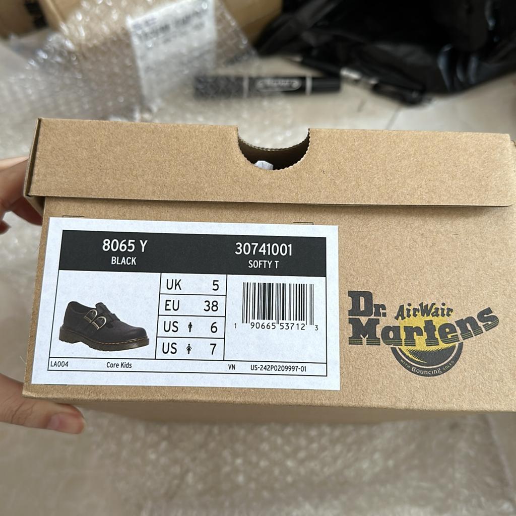 Dr. Martens Comfortable Versatile Low-Top Leather Shoes Kids Shoes Black 8065Y30741001