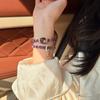 Handmade Purple Amethyst Kunzite Double Wrap Crystal Bracelet Women Elegant Geometric Style 6mm Beads