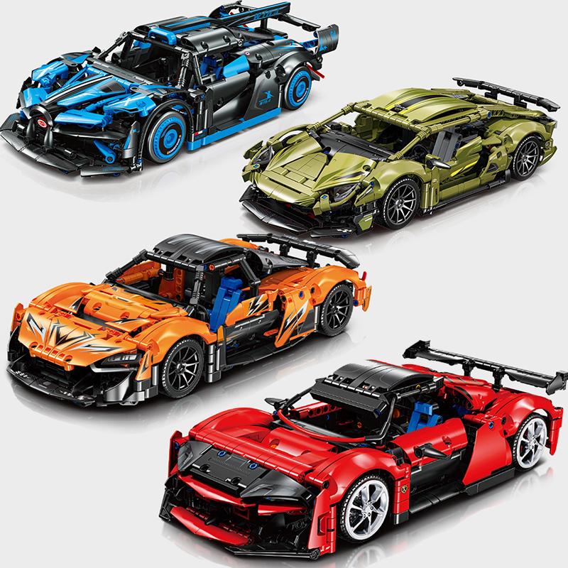 Креативные MOC Технический Автомобиль Скорость Суперкар Спортивный Автомобиль Строительные Блоки Кирпичи Наборы Украшение Diy Конструктор Игрушки