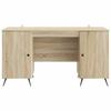Desk Sonoma Oak Finish 142.5 x 50 x 75 cm Particleboard