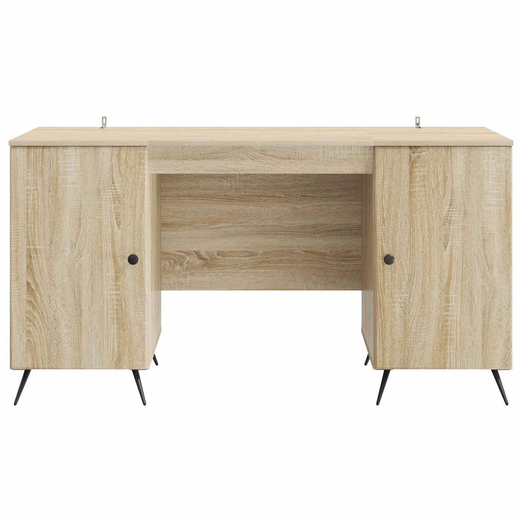 Desk Sonoma Oak Finish 142.5 x 50 x 75 cm Particleboard