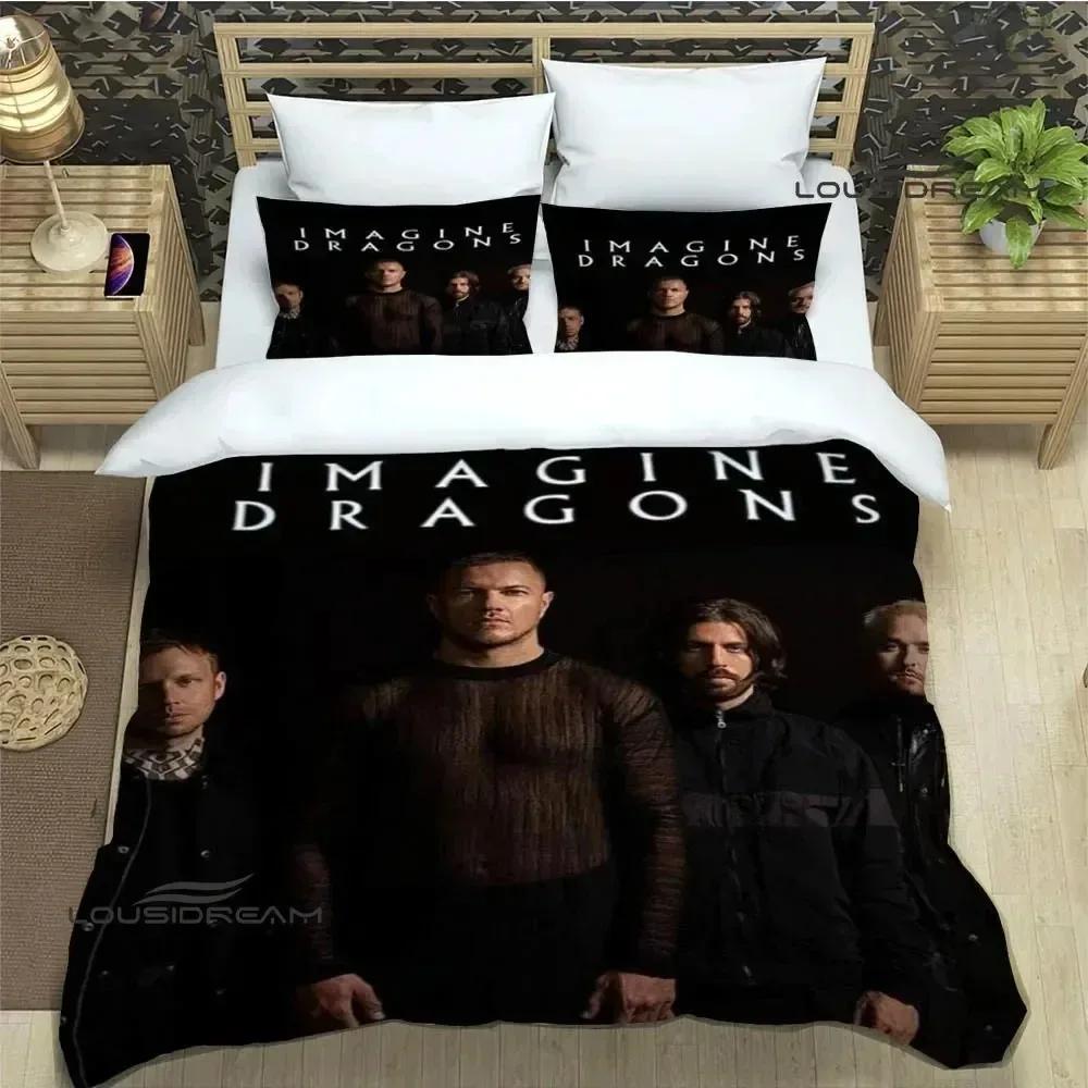 Одеяло Рок-группа Imagine Dragons Комплекты постельного белья Изысканный набор постельных принадлежностей Комплект одеял для кровати Комплект постельного белья Роскошный подарок на день рождения
