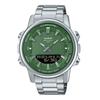 Analog Digital Stainless Steel Green Dial Quartz AMW-880D-3AV Men's Watch