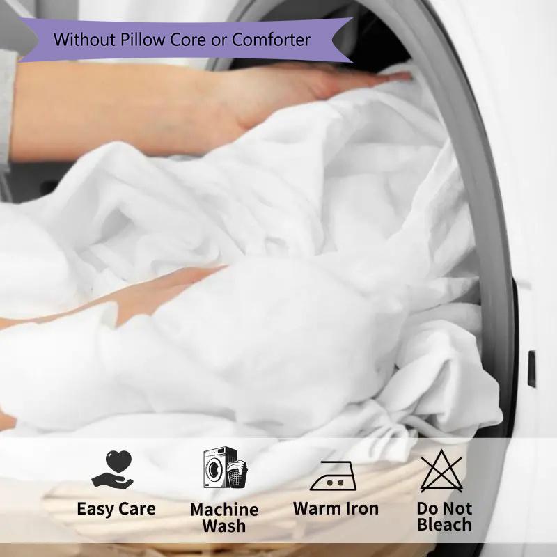 3pcs Anime Cartoon Design Stained Glass Window Panel, Includes One Quilt Cover and Two Pillowcases (No Core), Festive Gift