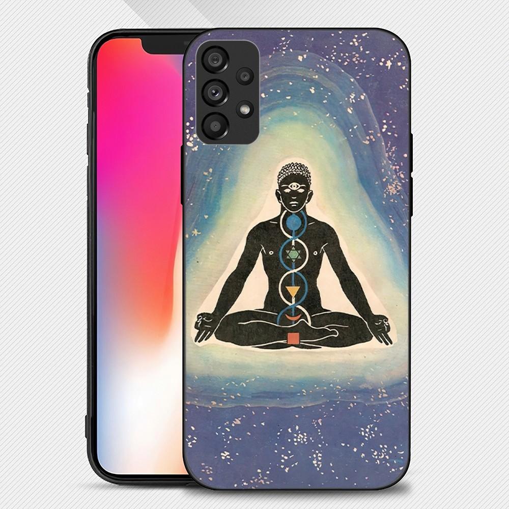The Mandala Chakra Insist Yoga Phone Case For Samsung Galaxy S22 S23 Ultra S21 S20 FE Plus Note 20 Soft Cover