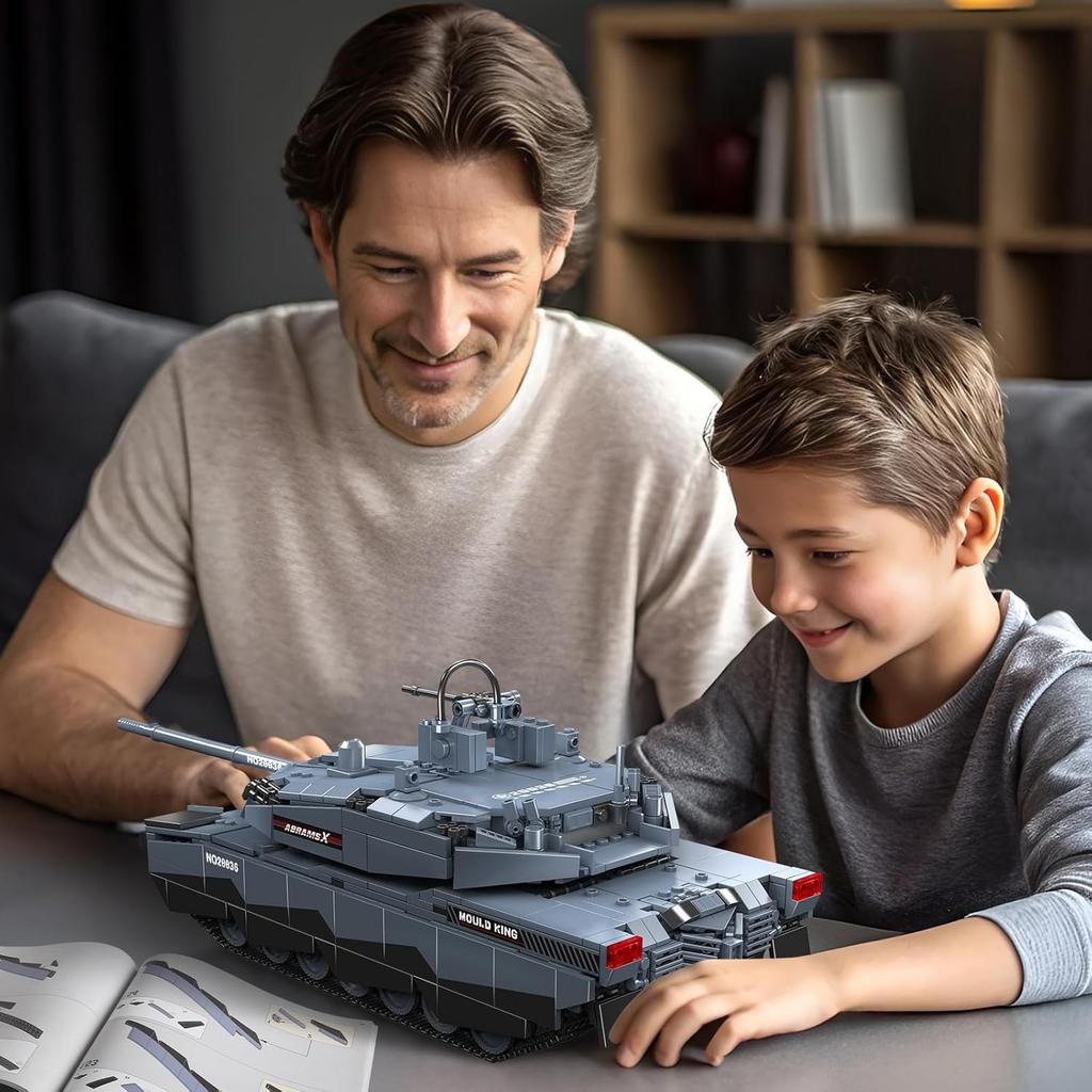MOULD KING 20036 Военный танк строительный блок пульт дистанционного управления Abrams-X танк строительный набор сборка кирпич детский рождественский подарок