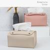 1Pcs Household Pu Leather Tissue Box Desktop Decoration Suitable For Dining Room Living Room Kitchen Tissue Storage Box