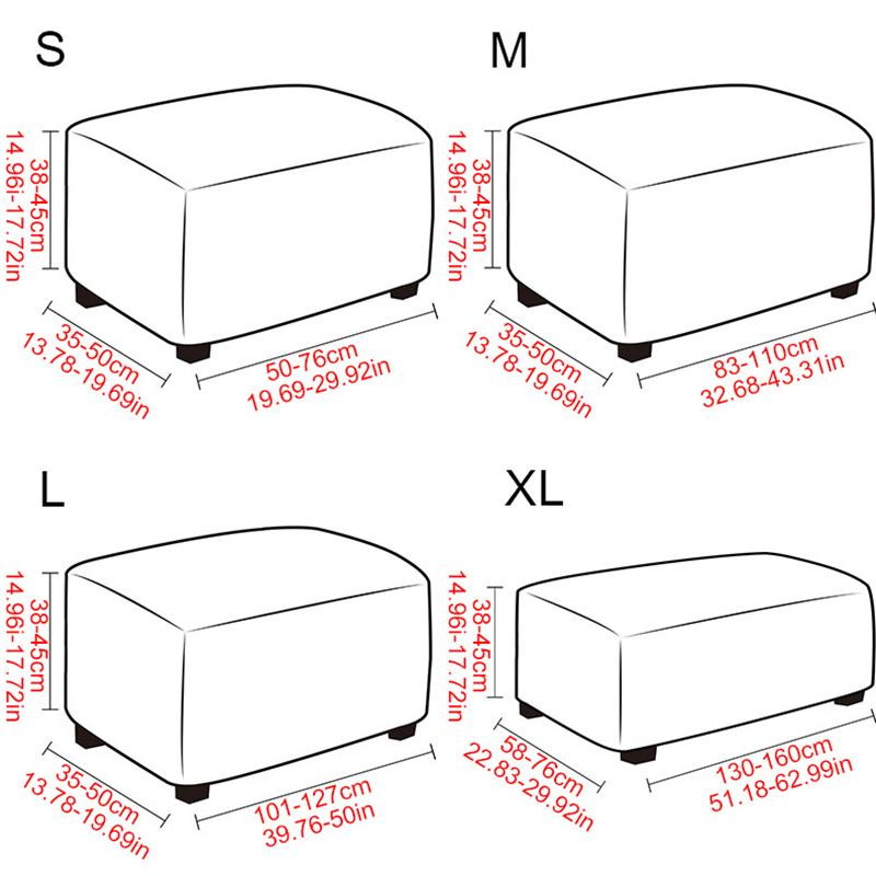 1 шт. Чехол на табурет Прямоугольный Накидка Большой Полиэстер Эластичный Съемный Стрейч Однотонный Защитник Табурета
