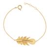 [R3132] - Gold Plated 'Navajos' Bracelet (feather) - 30x14mm