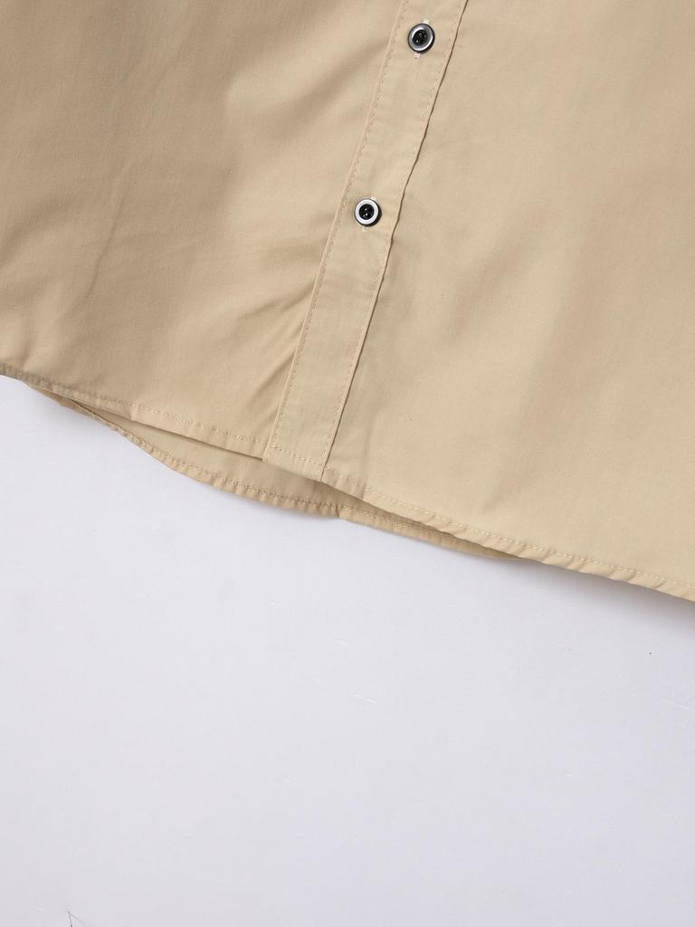 2024 Мужская европейская и американская мода, приталенная хлопковая рубашка с цветными блоками, варианты с коротким и длинным рукавом