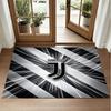 Juventus FC Design Crystal Velvet Rug Soft Decorative Mat for Bedroom Entrance