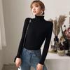 Women's Sweaters Slim Soft Long Sleeve High Neck Knit Pullover Slim Stretch Sweater Tops