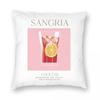 Sangria Cocktail Drink Square Pillowcase Polyester Linen Velvet Creative Zip Decor Pillow Case Room Cushion Cover x