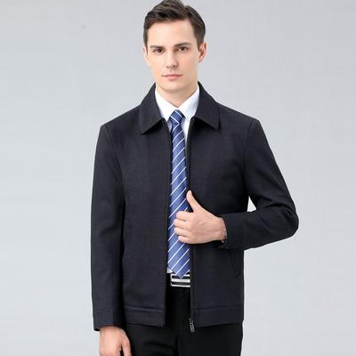 Весенние и осенние мужские куртки с лацканами для людей среднего и пожилого возраста, новые свободные куртки, мужские топы, простая весенняя одежда для пап