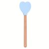 1PC Silicone Scraper, High Temperature Resistant Cream Spatula, Cake Stirring Tool, Household Baking Utensils, Food Grade Heart-shaped Jam Scraper