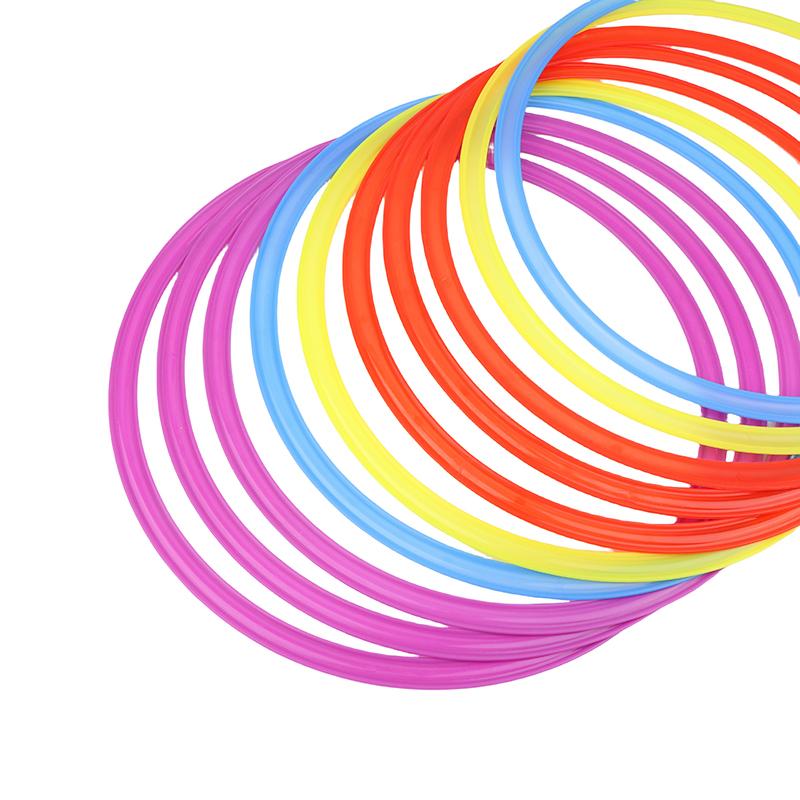 10Pcs Outdoor Funny Physical Training Sport Lattice Jump Rings Portable Football Soccer Speed Agility Training Rings