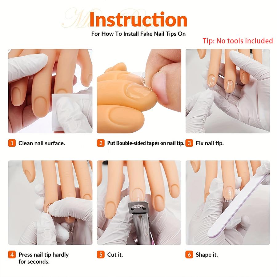 1 шт. Искусственная рука для нейл-арта, гибкая, мягкая, регулируемая, пластиковый палец для практики, протезная модель, инструмент для обучения маникюру и демонстрации