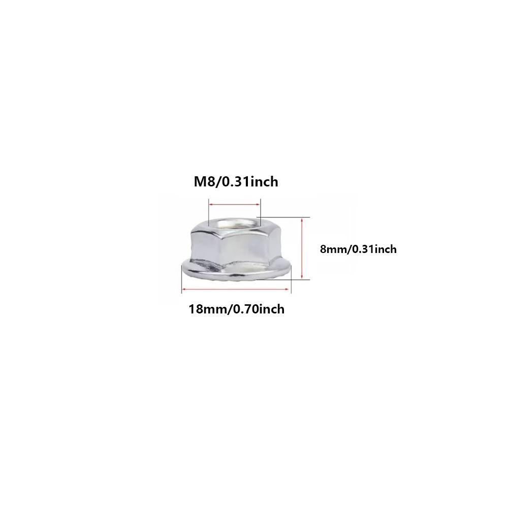 5/10/25/50/100pcs Hex Flange Nuts M3 M4 M5 M6 M8 M10 Black and White Zinc Plated Carbon Steel Metric Hex Nuts