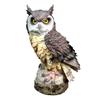 M Pro Owl Figurine Garden Object Feng Shui Good Luck Accessories Crow Repellent Gardening Crow Repellent (Gray)