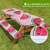 Picnic Table And Chair Cover Garden Outdoor Picnic Table And Chair Protective Cover Three-Piece Set Picnic Table Bench Elastic Dust Cover