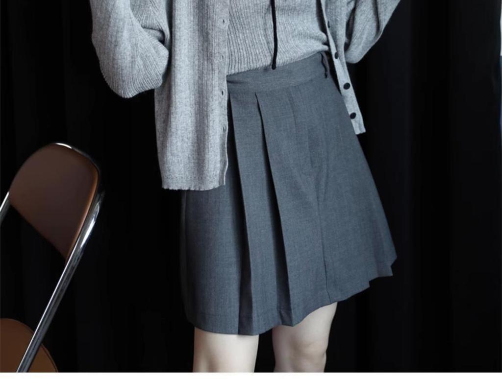 Retro Gray Knitted Cardigan Set - 2025 Autumn Women's Collection