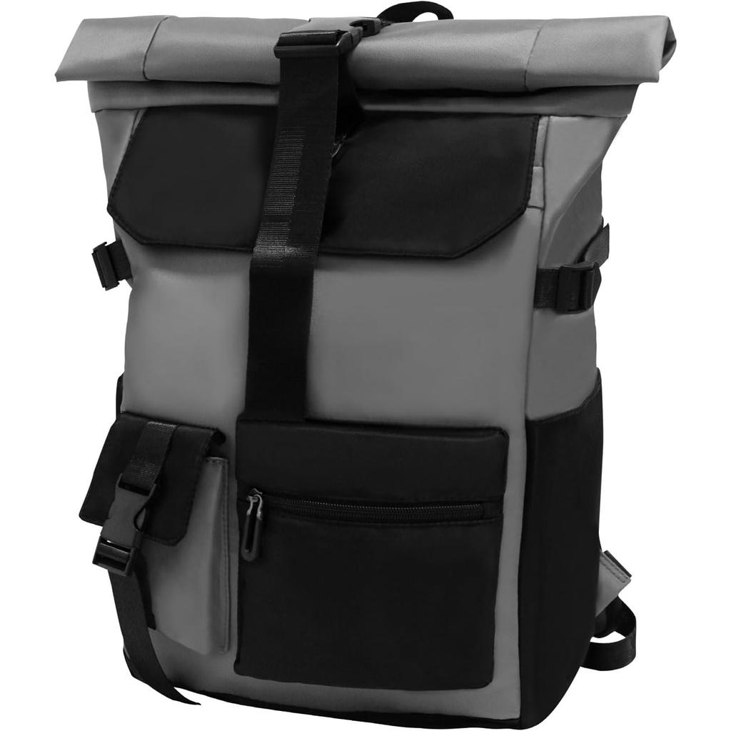 Большой водонепроницаемый рюкзак Rolltop, 27 л, для мужчин и женщин, 15,6-дюймовый школьный рюкзак, легкий велосипедный противоугонный рюкзак для работы, колледжа, отдыха