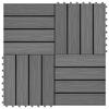VidaXL 11x WPC Relief Terrace Tile 30x30 Cm 1 M² Grey Garden Tile 45035