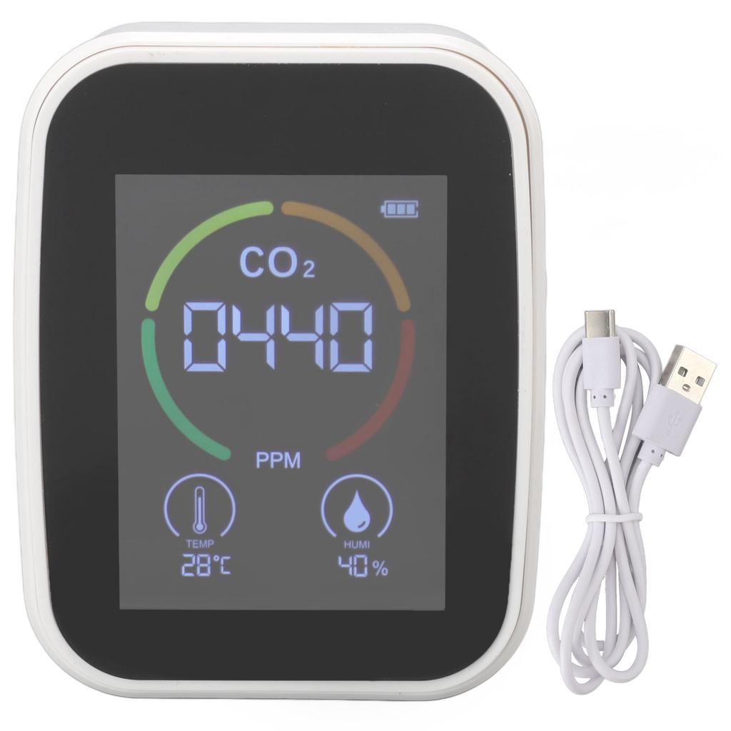 Indoor Air Quality Monitor Co2 Carbon Dioxide Detector TVOC Air Temperature Humidity Quality