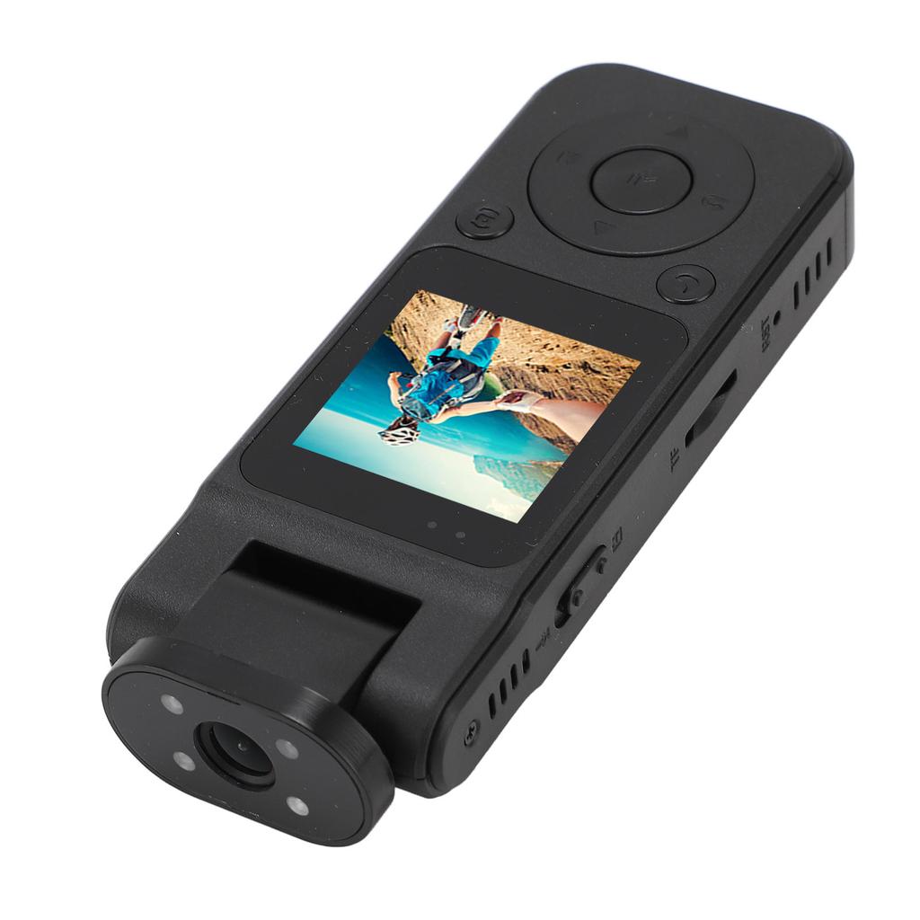 Back Clip Camcorder 4K 1.5 Inch IPS Screen Magnetic Wearable Camera 180 Degree Rotatable Lens Body W