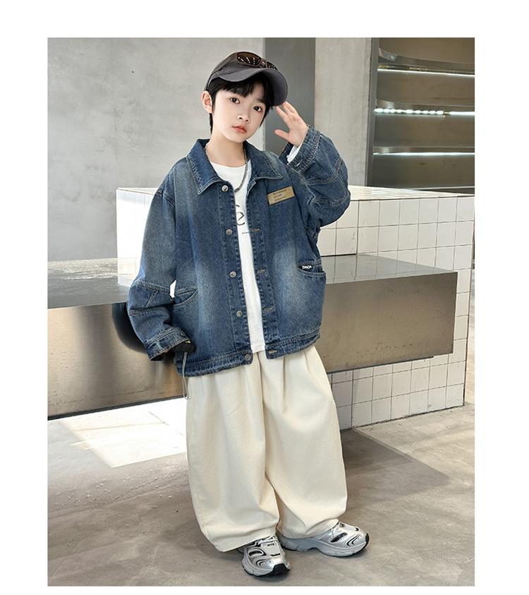 Boys' Spring Wear 2026 New Spring Mid to Large Children's Wear Spring and Autumn Style Boys' Cowboy Rascal Handsome Fashion Trend