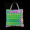 Shoulder Bag Women's New Gradual Change Color Large Capacity Matte Laser Luminous Lattice Geometric Handbag Bag Women