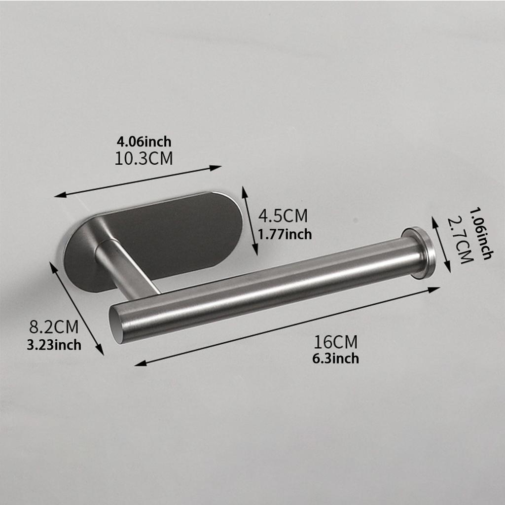 Держатель для кухонных салфеток из нержавеющей стали, держатель для рулона туалетной бумаги, настенный, без сверления, для туалета, ванной комнаты, стержень для туалетной бумаги