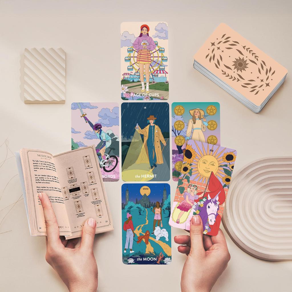 Wyspell Феминистская колода карт Таро Без рамок с Путеводителем Неотерическая колода Таро для начинающих – – –