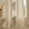 European Classical Floral Blackout Sheer Curtains for Balcony, Living Room, Bedroom, Bay Window
