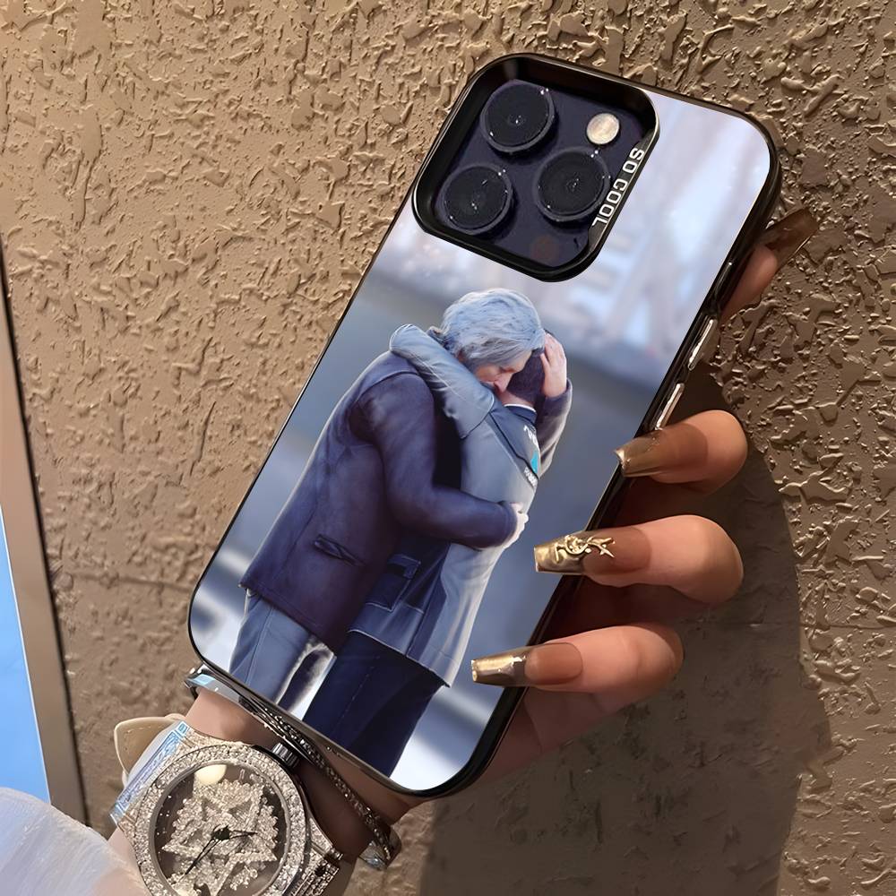 Игра C-Connor B-Стать человеком Для iPhone 17,16,15,14,13,12,11,Mini,Pro,E,SE4,XS,MAX Черный Ударопрочный Конфетный Матовый Чехол