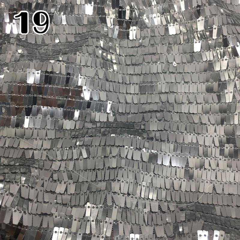100x130см Блестящая Ткань с Блестками Переливающаяся Вышивка Пайетками Сетчатая Ткань Сценический Костюм Вечернее Платье Декор Материал для DIY