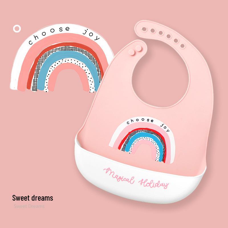 Водонепроницаемый силиконовый детский слюнявчик - Устойчивый к пятнам, Идеальный для детского сада и кормления