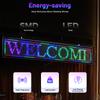 7-Color LED Advertising Sign Board, 40x8 Inch USB/Computer Controlled Digital Display with Flashing Mode for Store Restaurant Ba
