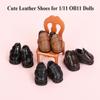 for 1/12BJD Doll Handmade for 1/11 OB11 Leather Shoes Doll Boots Cowhide Dolls Shoes New Casual
