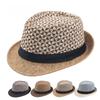 Men's Summer Straw Fedora - Woven Paper, Rolled Brim, Outdoor Sun Hat, European and American Style