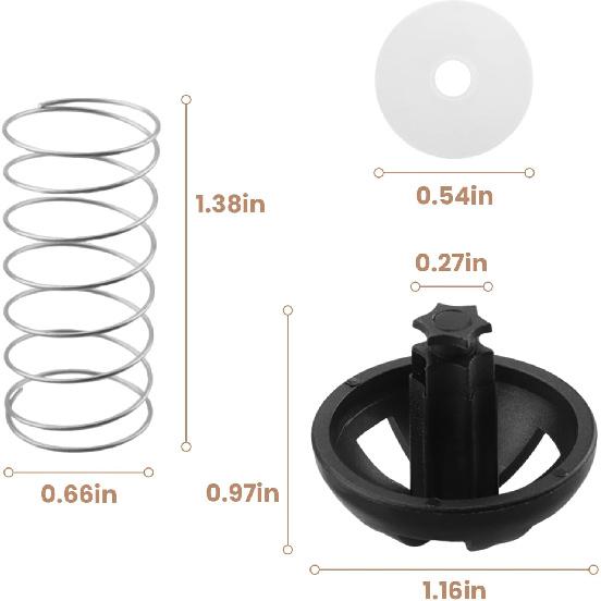 Coffee Replacement Brew Basket Spring Loaded Stopper Kits For Decker Hamilton coffee maker parts and Mr. Coffee Black, Compatible with majority 4-12