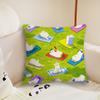 SSEBONG ART  cushion cover Pillow Case Plush Fabric Soft Double Sided Print Sofa Cushion Cover Throw Pillow Covers