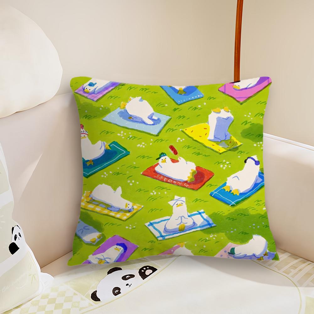 SSEBONG ART cushion cover Pillow Case Plush Fabric Soft Double Sided Print Sofa Cushion Cover Throw Pillow Covers