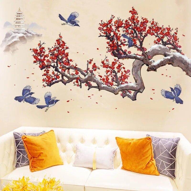 Наклейки на стену Гостиная Спальня Фон Украшение Обои Большая Фреска Домашний Декор Наклейка