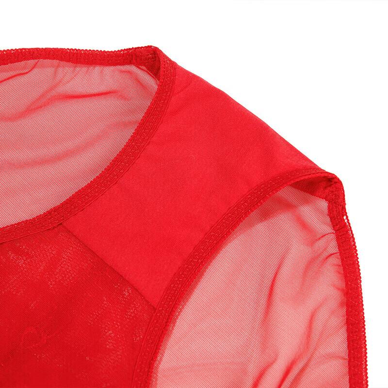 Aimer Women's Red Lace Mid-Waist Panties