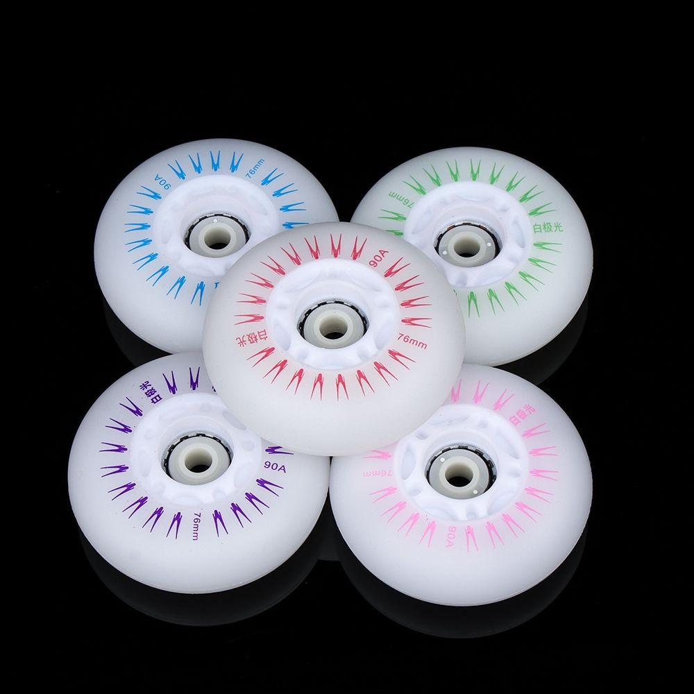 4pcs Adults Kids 90A 60mm 62mm 80mm 76mm 72mm Flash Wheel Outdoor Inline Skates Roller Wheels Parts