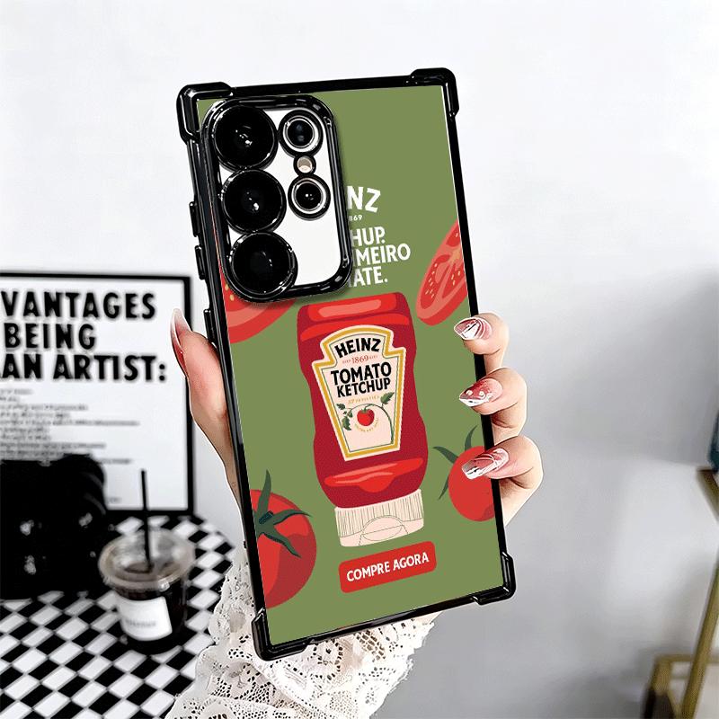 Чехол для телефона с рисунком ягненка Heinz Tomato Ketchup, мягкий, для Samsung Galaxy S26 Ultra S25 Edge S24 FE S23 Plus S22 S21 + S20, с покрытием, противоударный