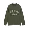 F132 FOG Essentials Свитшот с круглым вырезом с силиконовым логотипом-буквами Повседневный уличный стиль - Унисекс уличный пуловер