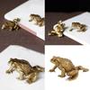Handcrafts Brass Toads Figurine Symbolizing Wealth and Good Fortunes for Office Home Desktop Decors Fengshuis Ornament