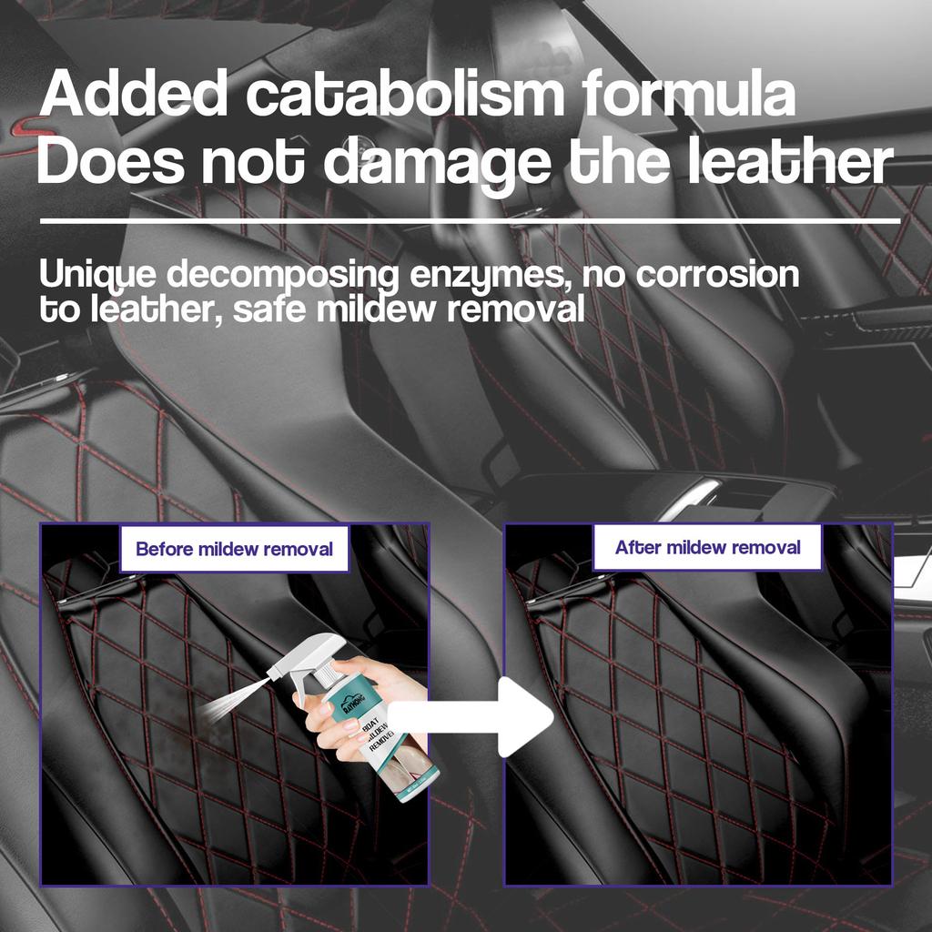 YEGBONG Средство для удаления плесени автомобиля, жидкое средство для очистки и ухода за салоном, потолочная ткань, кожаное сиденье, плесень для удаления плесени, 60 мл